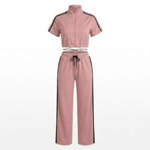 Conjunto Deportivo Rosa Dusky con Franjas Laterales
