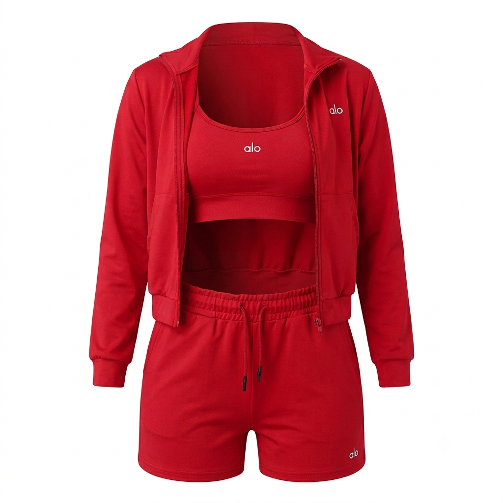 Conjunto Deportivo 3 Piezas Negro con Top & Short